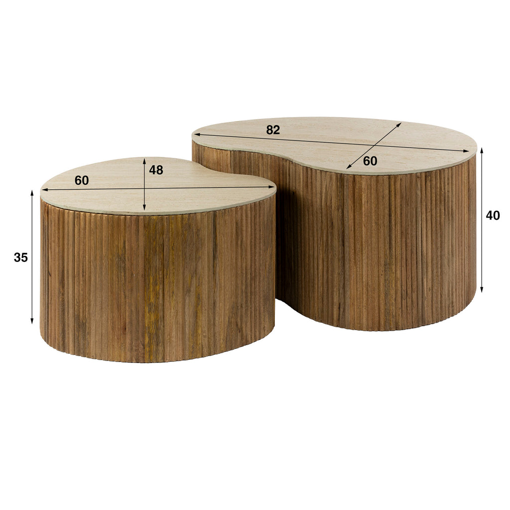 Couchtisch Nuovo nierenförmig Set aus 2