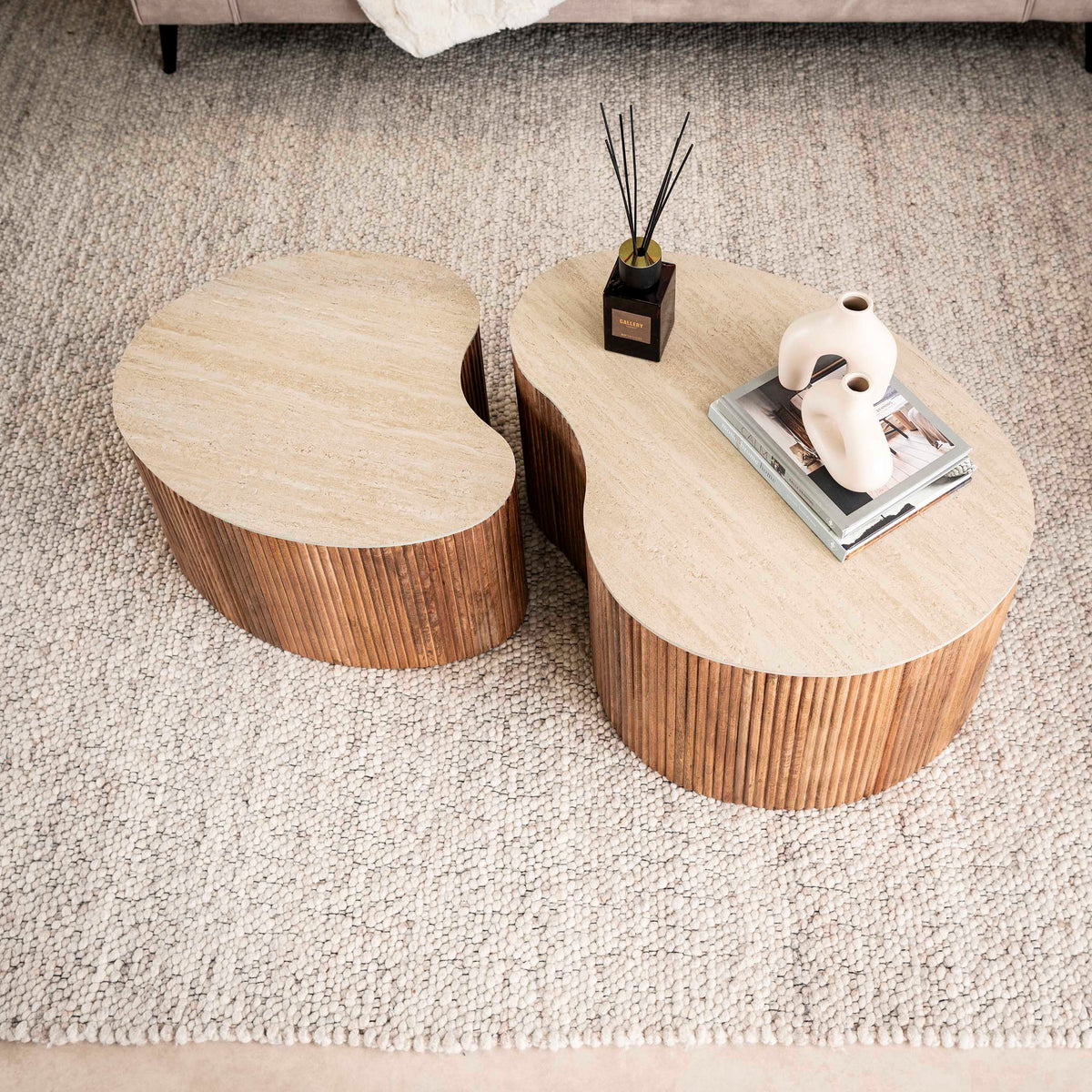 Couchtisch Nuovo Nierenform 2er-Set