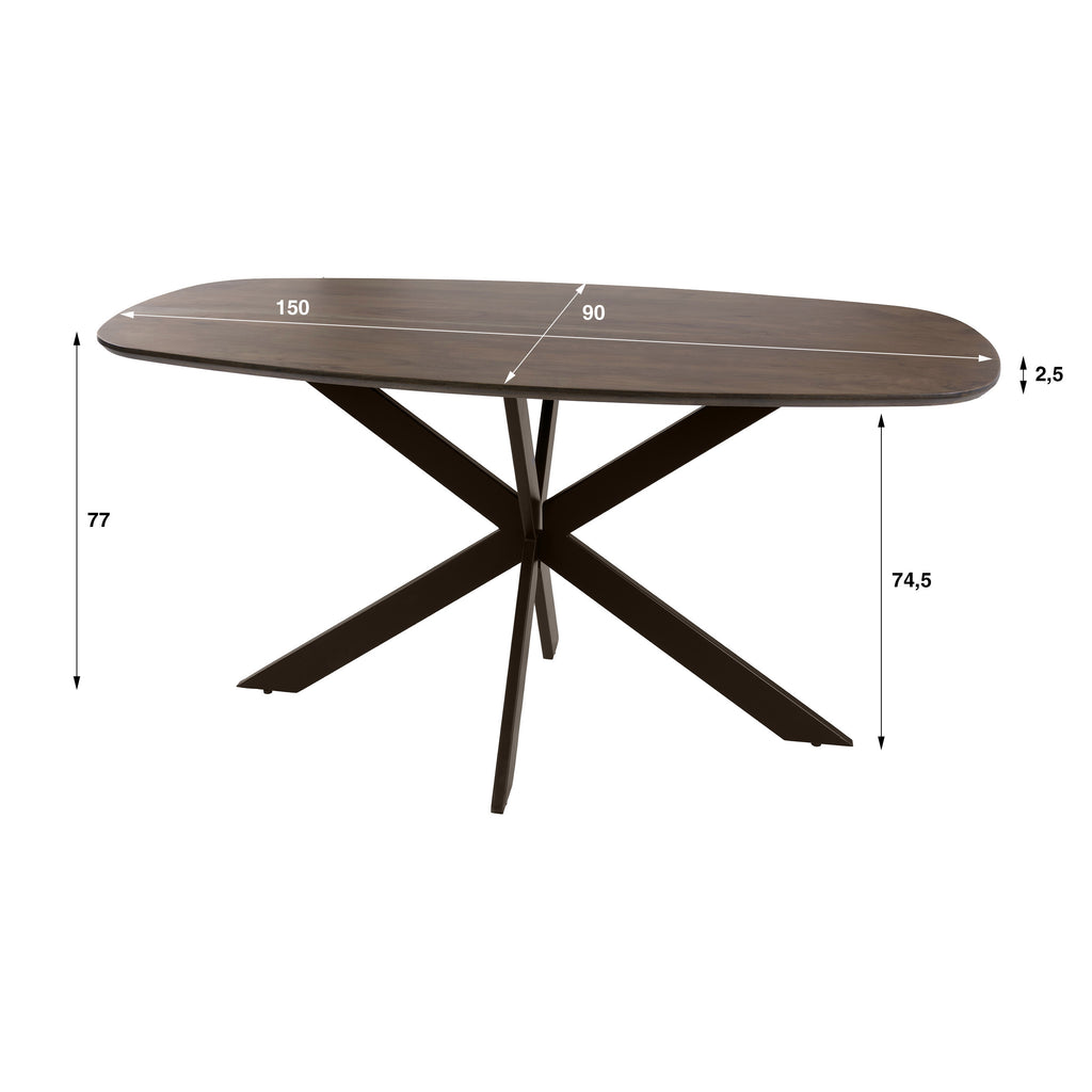 Esstisch Arhus Massiv dänisch oval 150cm