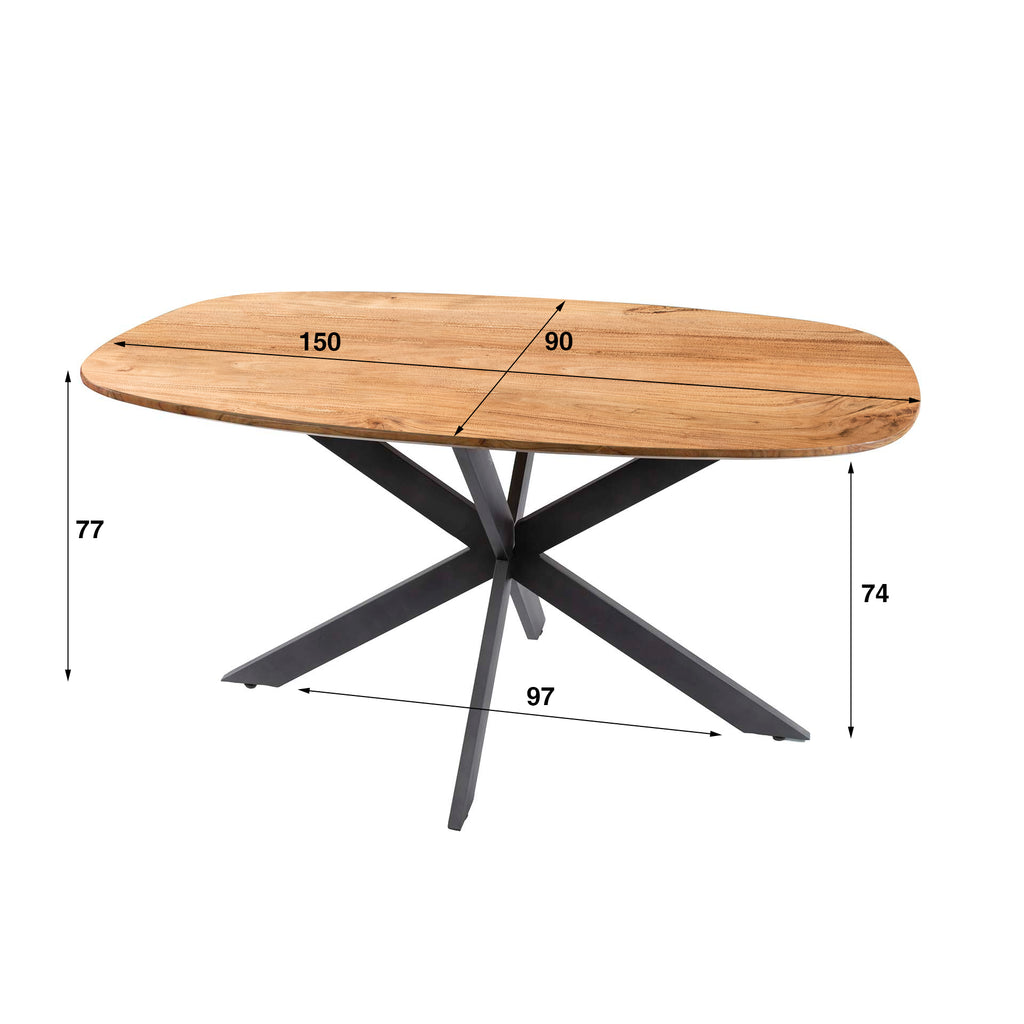 Esstisch Arhus Massiv dänisch oval 150cm