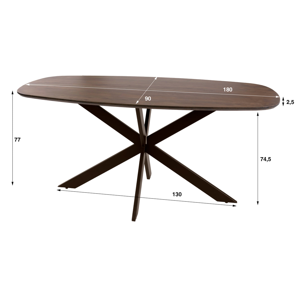 Esstisch Arhus Solid dänisch oval 180cm