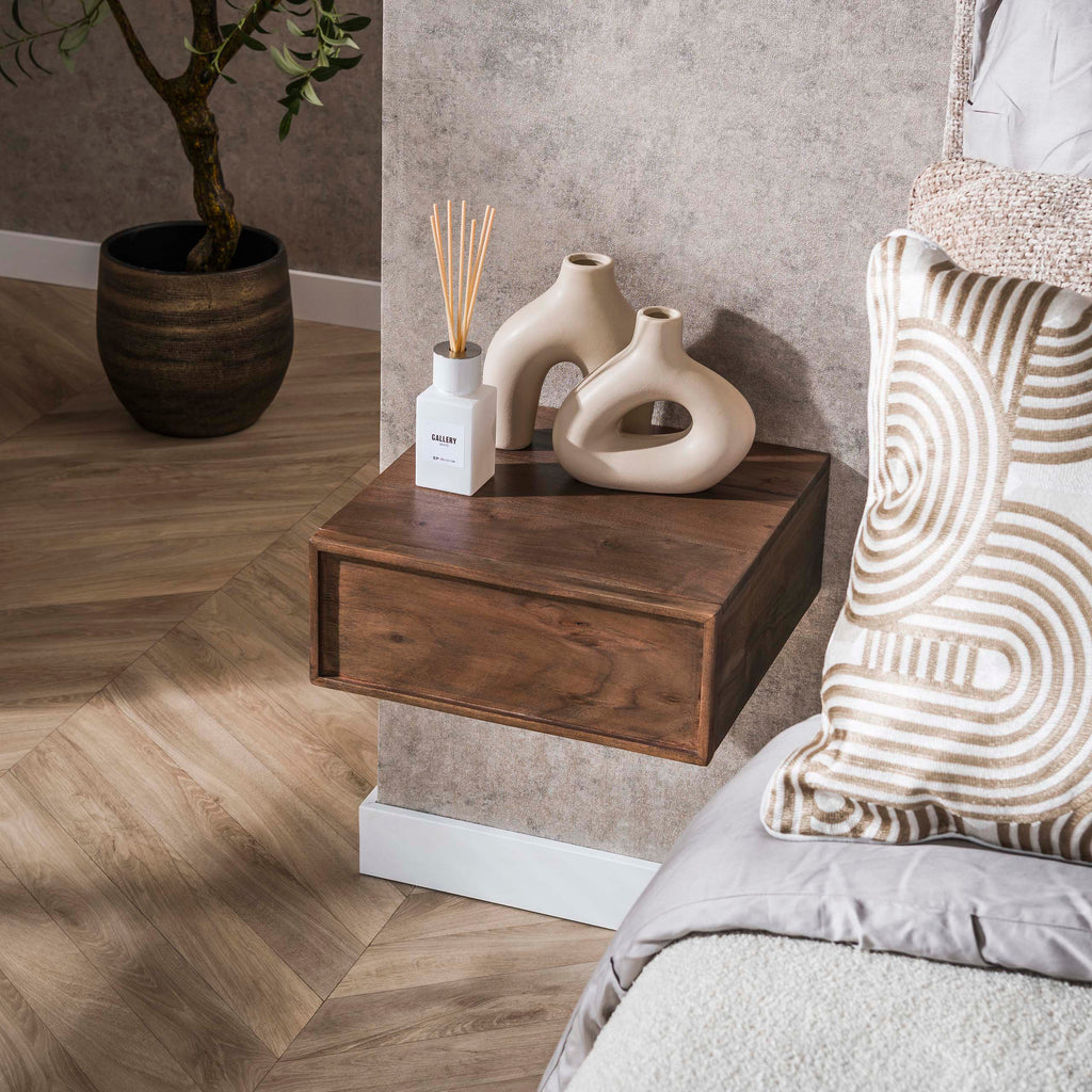 Nachttisch Frame schwebend 1 Schublade 2-er Pack