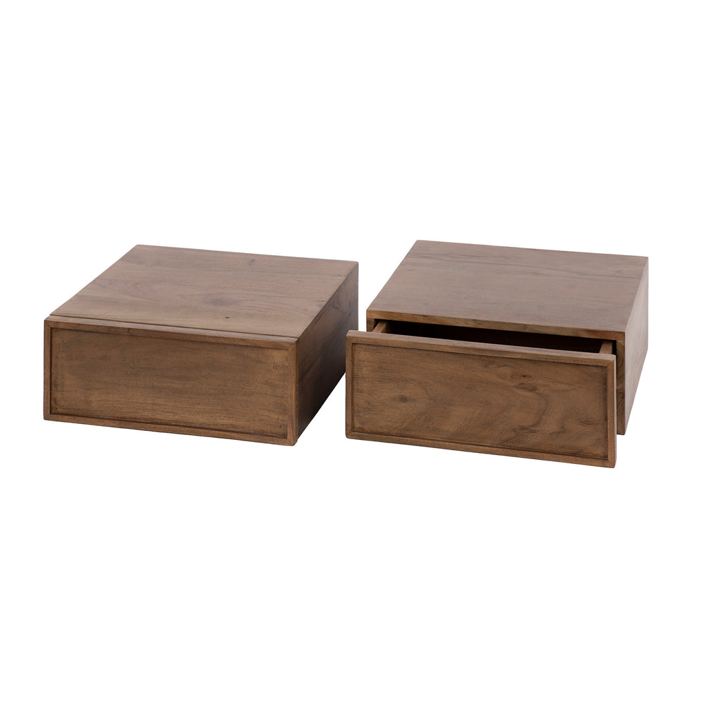 Nachttisch Frame schwebend 1 Schublade 2-er Pack