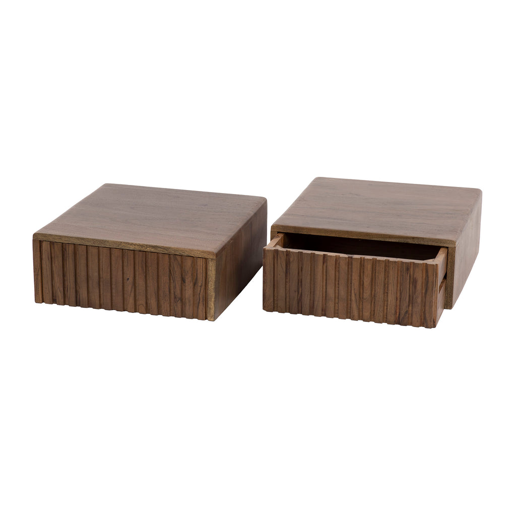 Nachttisch Carve schwebend 1 Schublade 2-er Pack