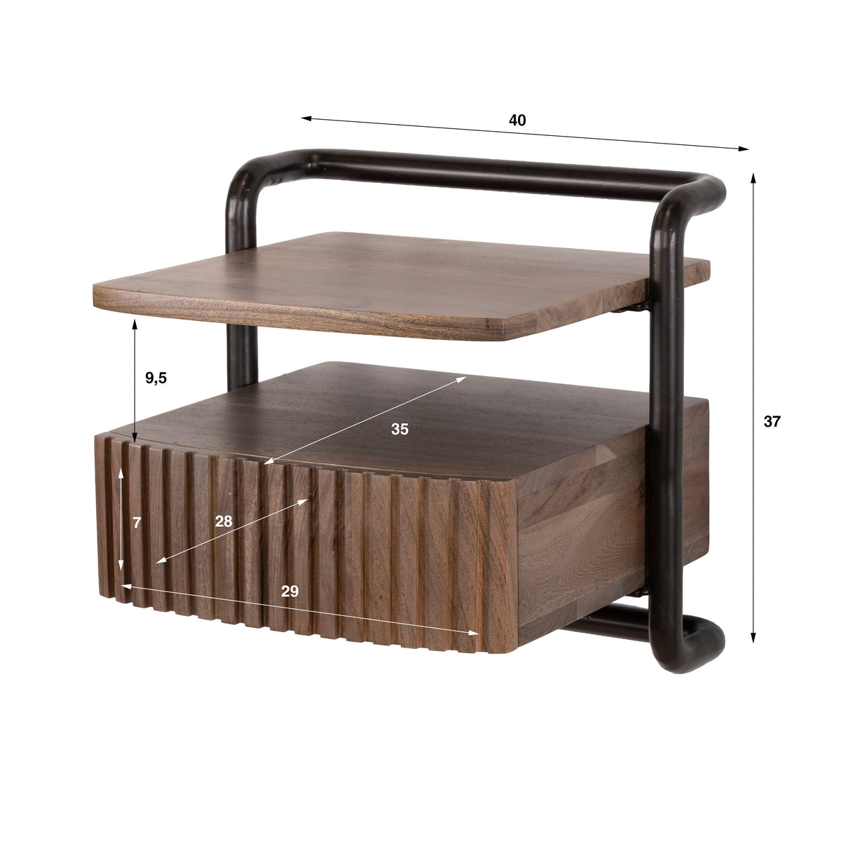 Nachttisch Linea schwebend 1 Schublade