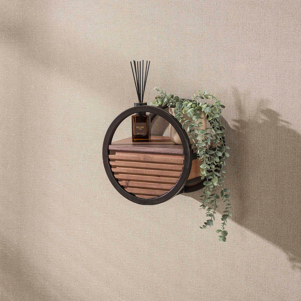 Wandregal Circular, 1 Schublade, Ø30cm
