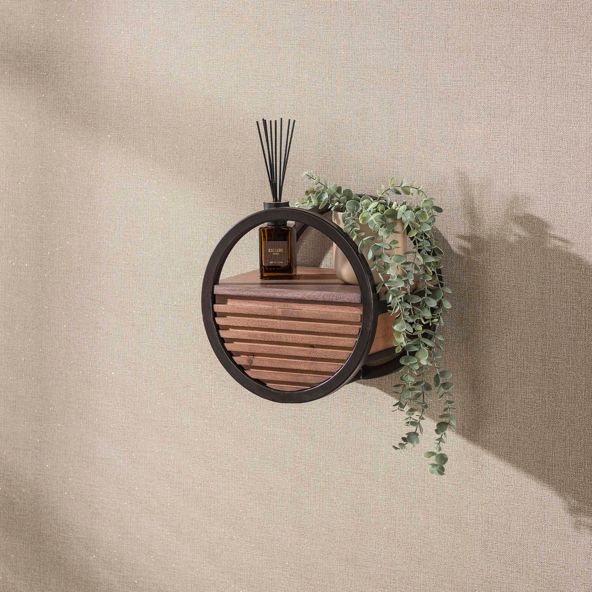 Wandregal Circular, 1 Schublade, Ø30cm
