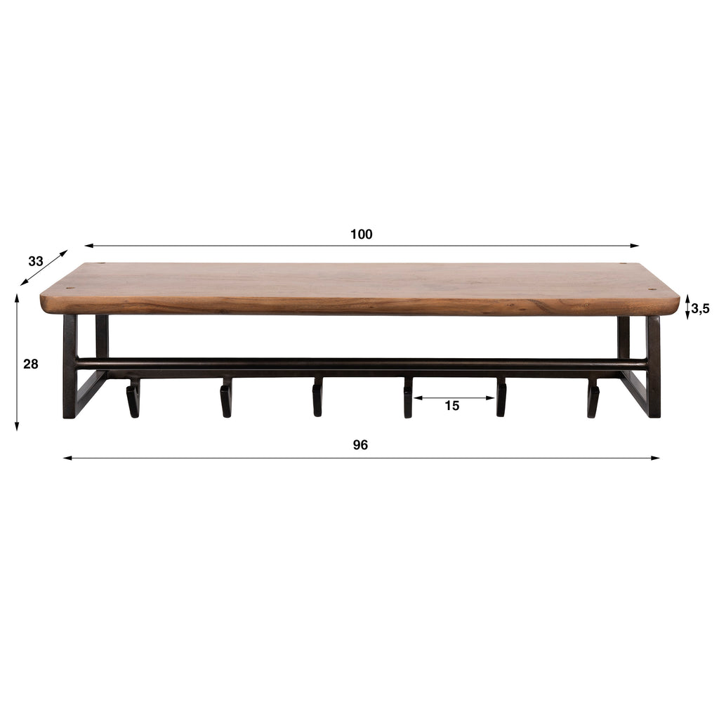 Garderobe Edge Curve 6 Haken