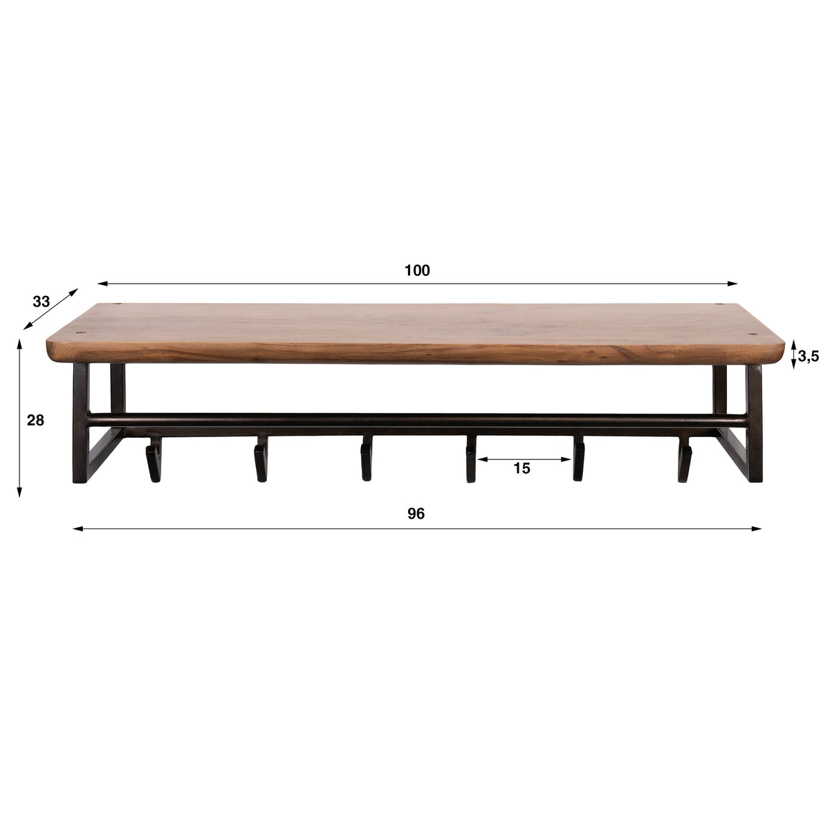 Garderobe Edge Curve 6 Haken