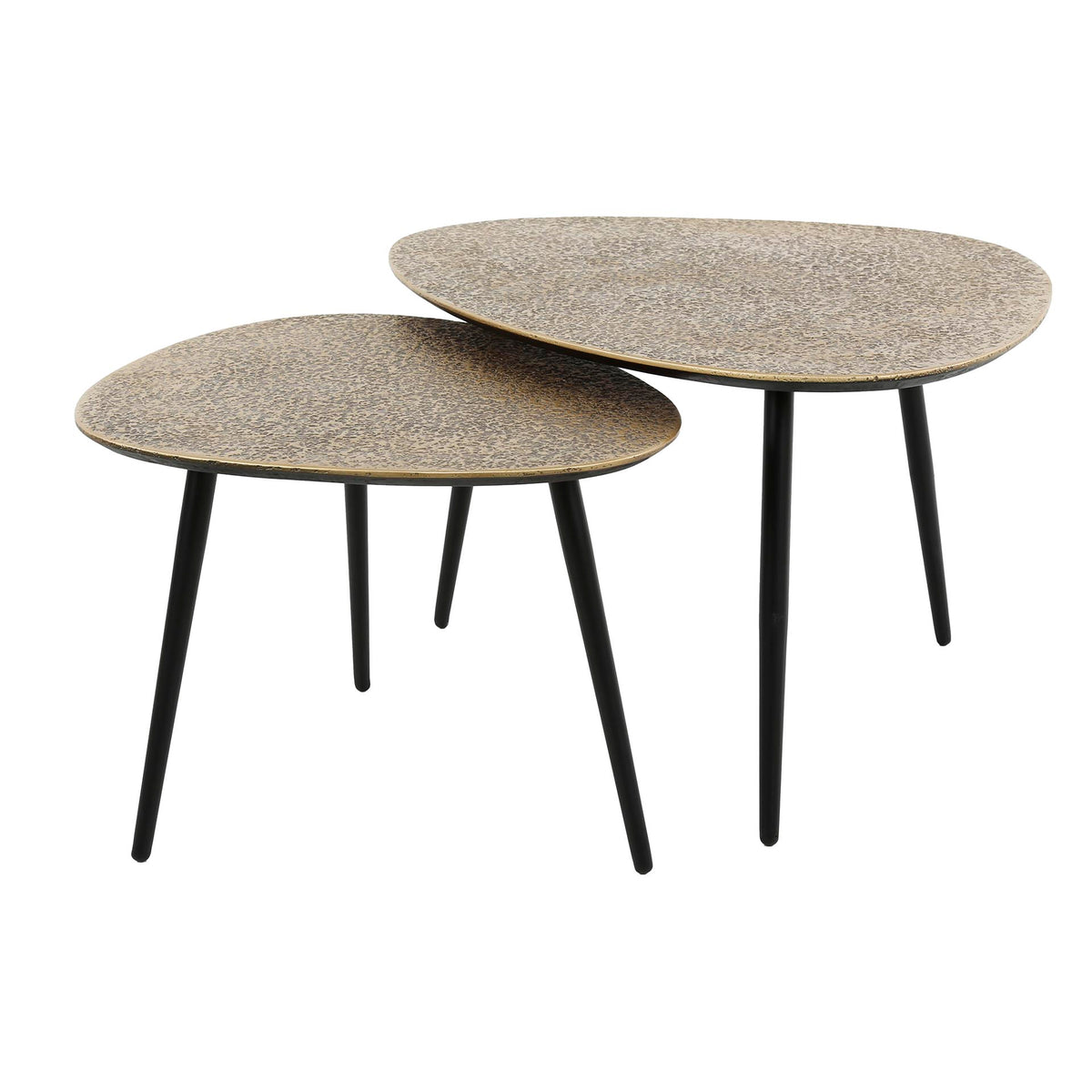 Metallic Triangle Coffee Table Set of 2