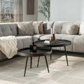 Couchtisch Metallic rund Set aus 2