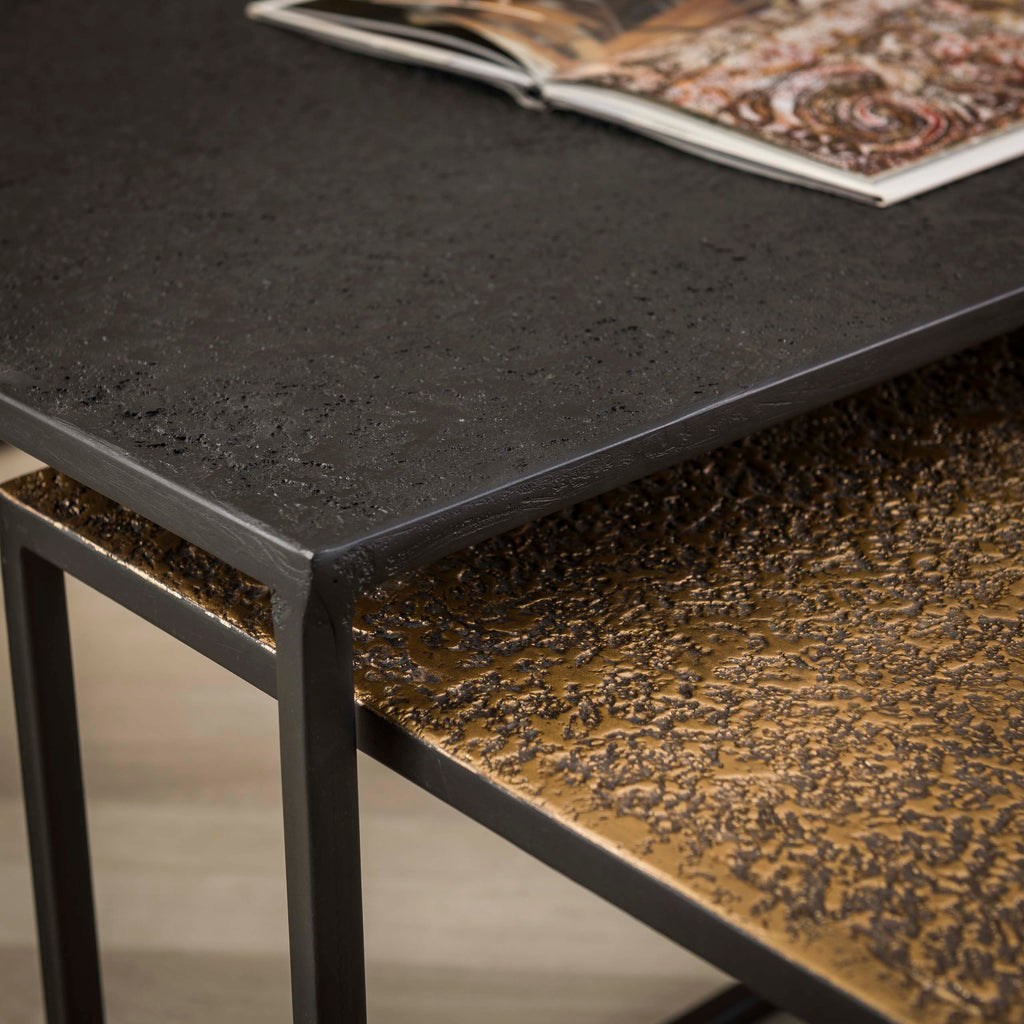 Couchtisch Metallic rechteckig 2er-Set