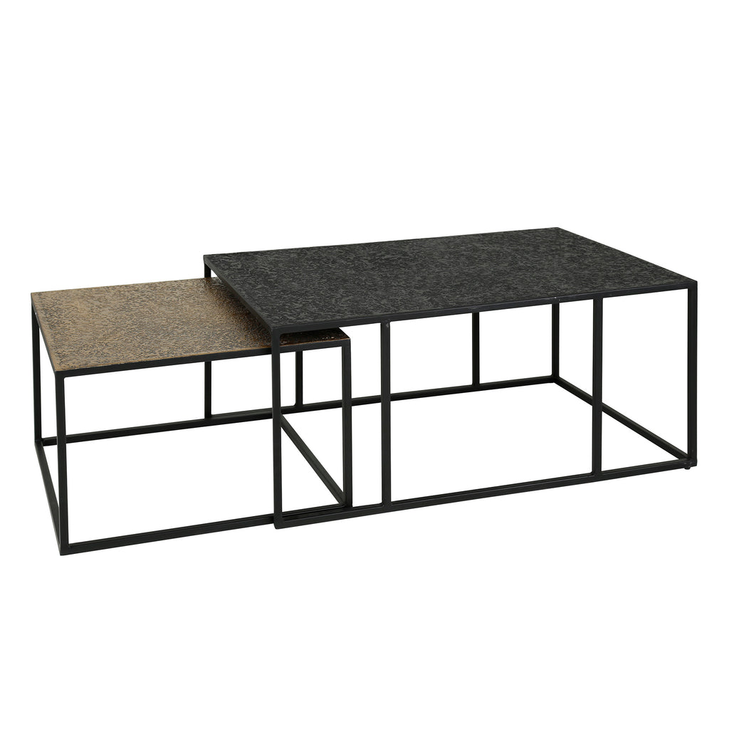 Couchtisch Metallic rechteckig 2er-Set