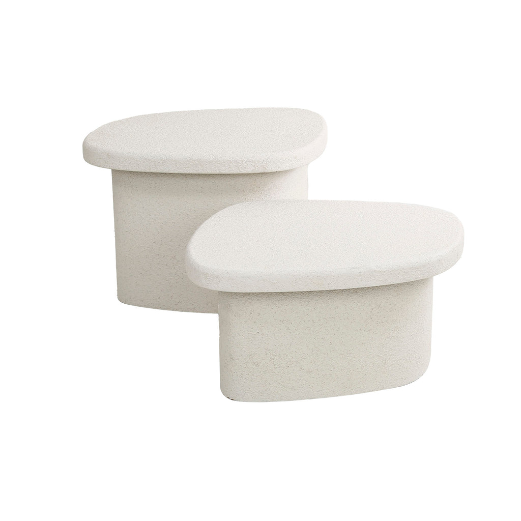 Couchtisch Stone organisch Set aus 2