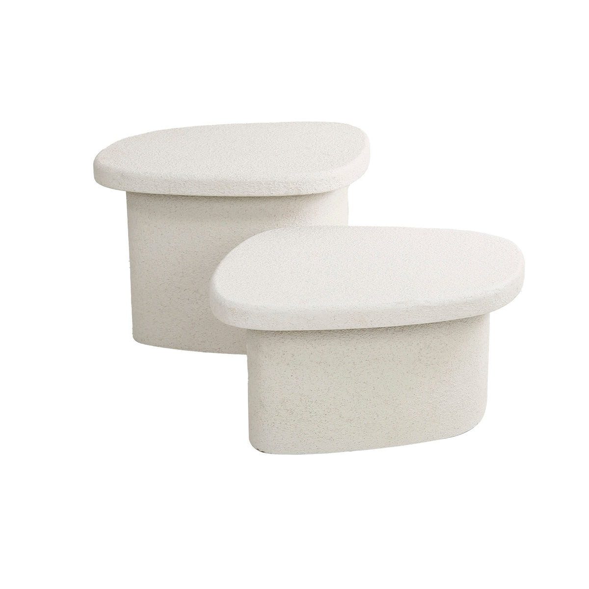 Couchtisch Stone organisch Set aus 2