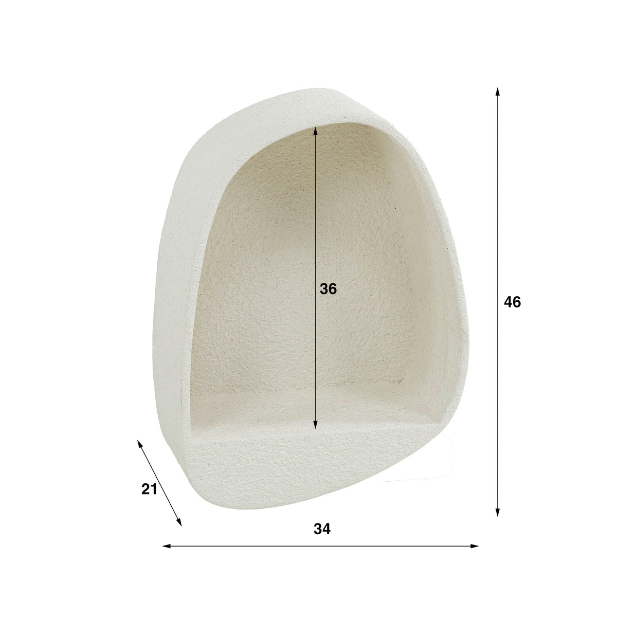 Wall shelf Stone drop set of 3