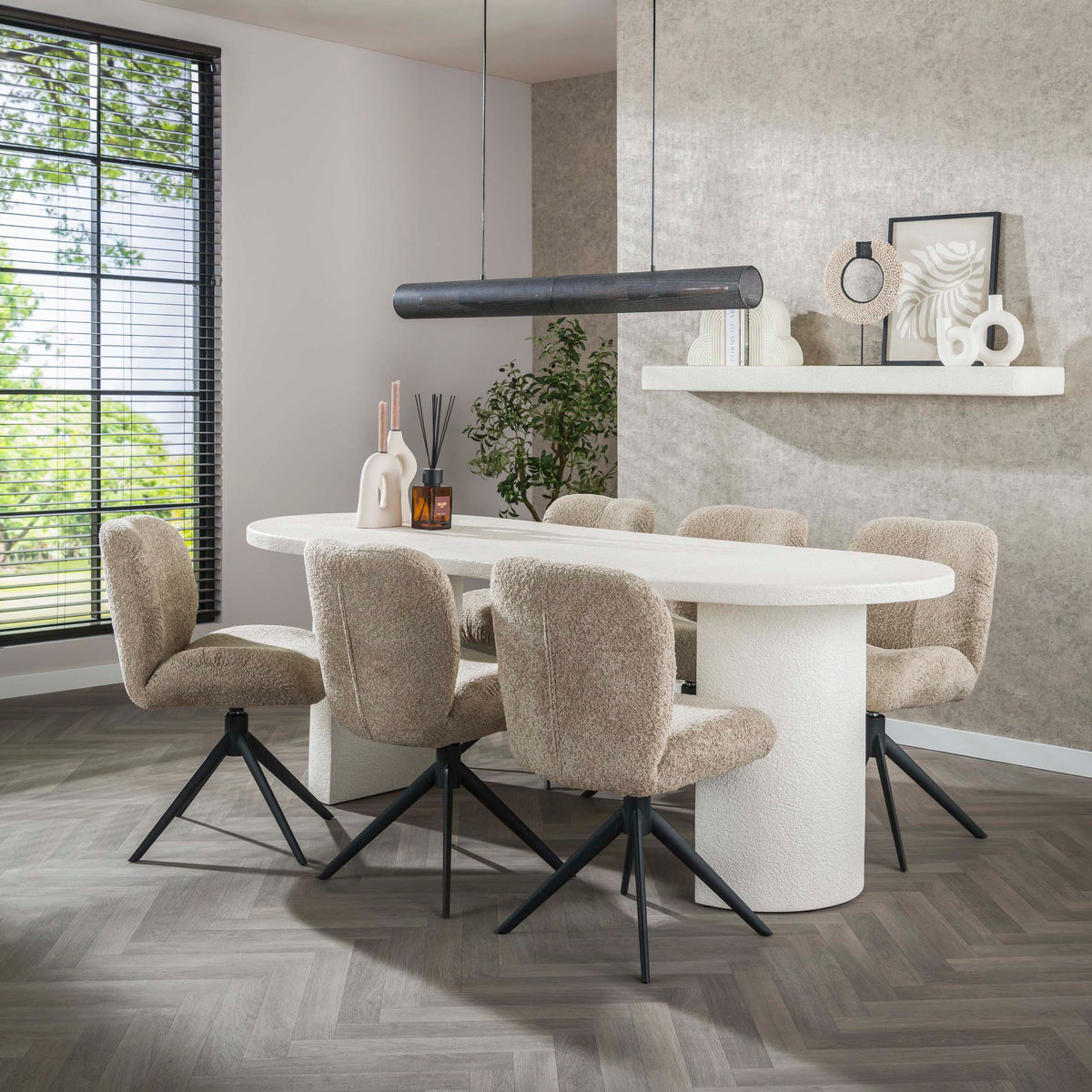 Dining table Arch Stone flat oval 215cm