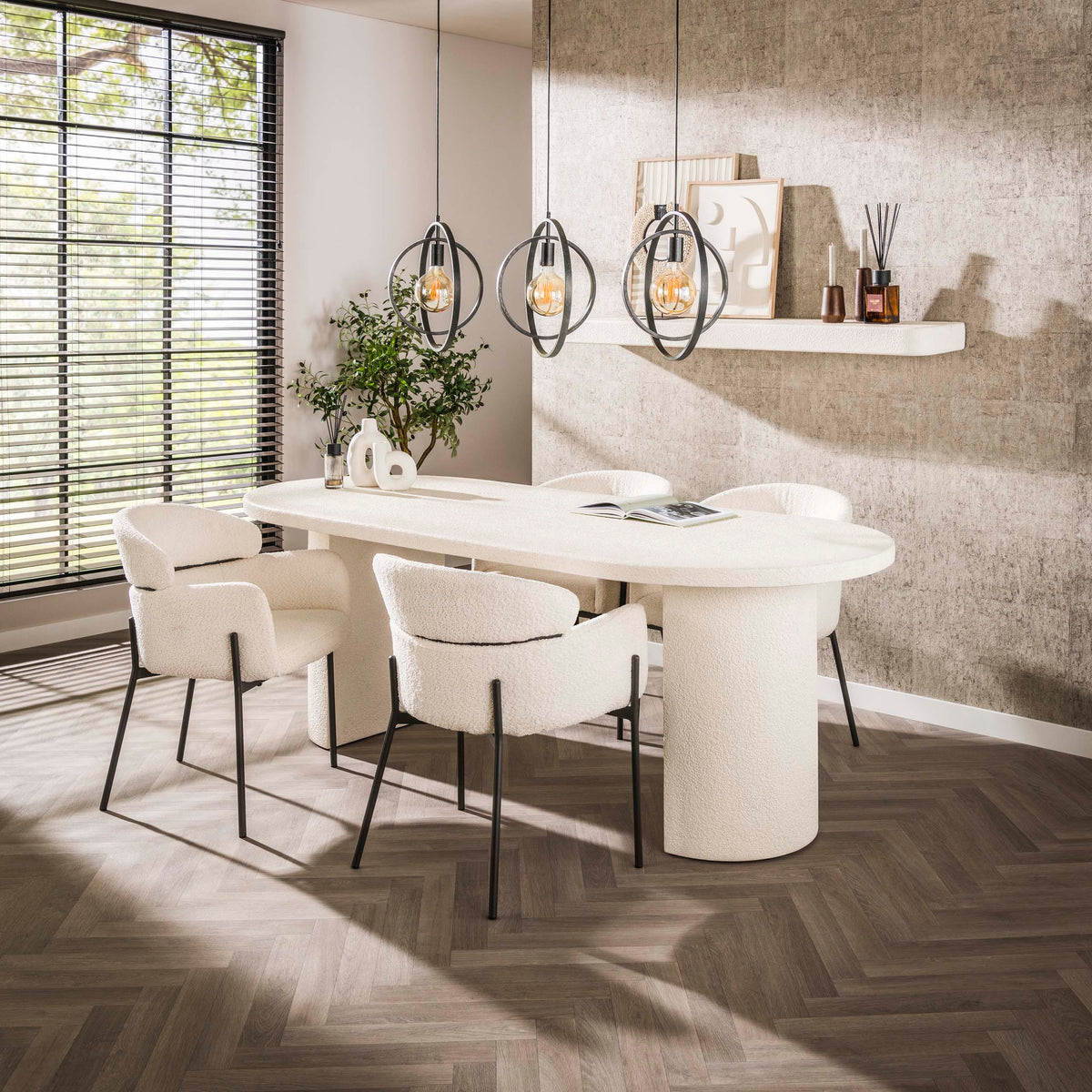 Dining table Arch Stone flat oval 215cm