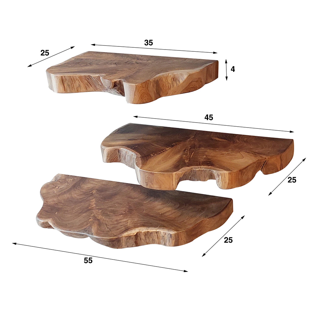 Wandregal-Set Natural Line 3-teilig