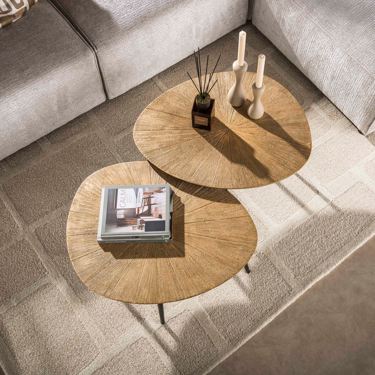 Couchtisch Ray organisch Set aus 2