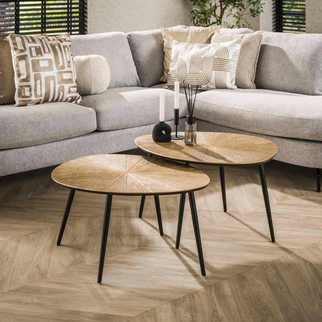 Couchtisch Ray organisch Set aus 2
