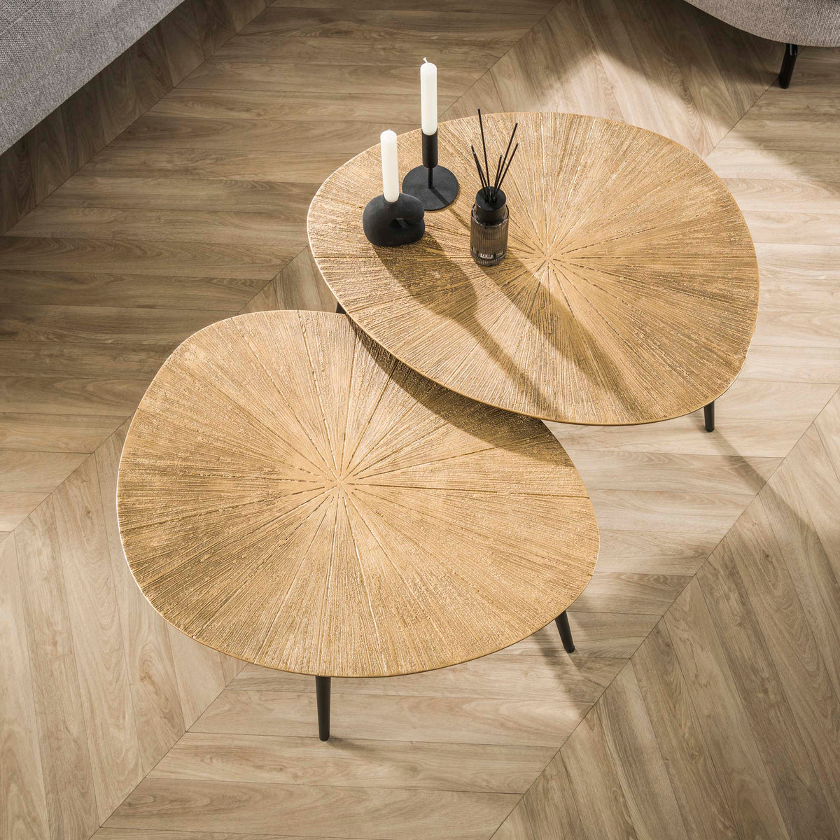 Couchtisch Ray organisch Set aus 2
