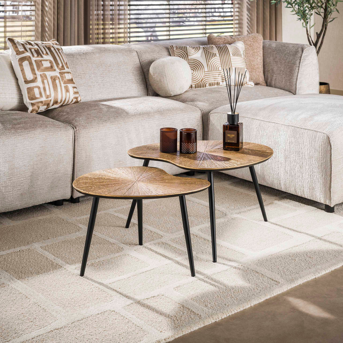 Couchtisch Ray Nierenform 2er-Set