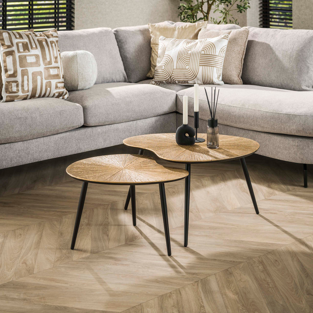 Couchtisch Ray Nierenform 2er-Set