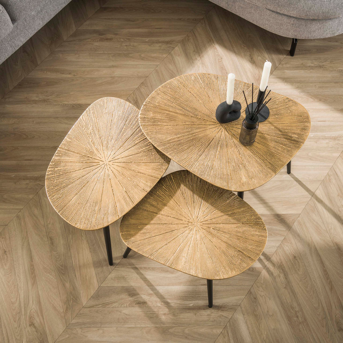 Couchtisch Ray quadratisch, 3er-Set