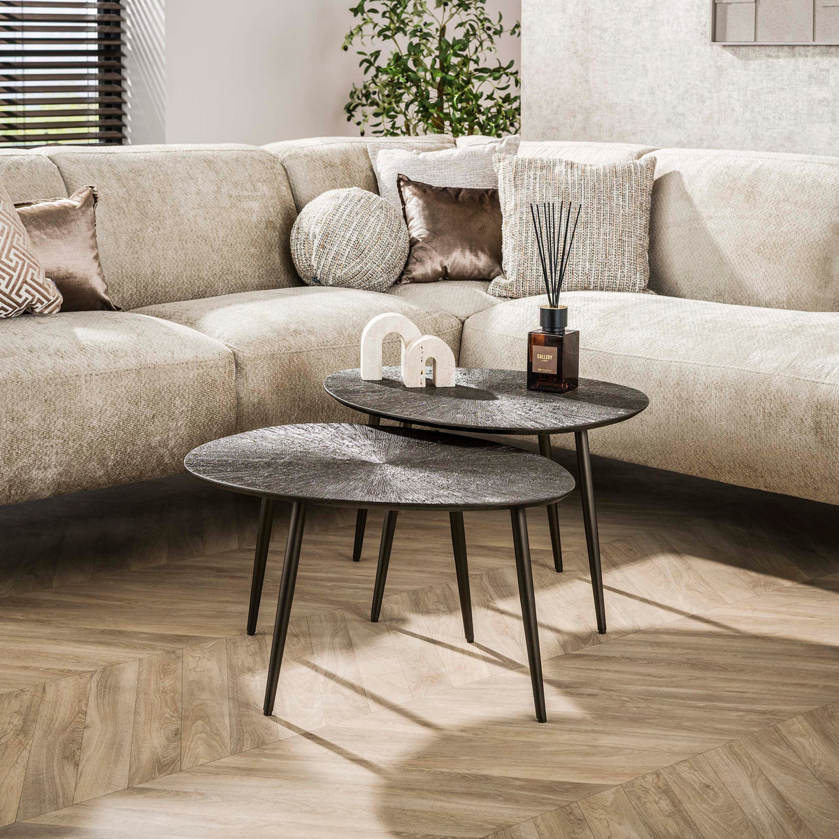 Couchtisch Brown Ray Leaf, 2er-Set