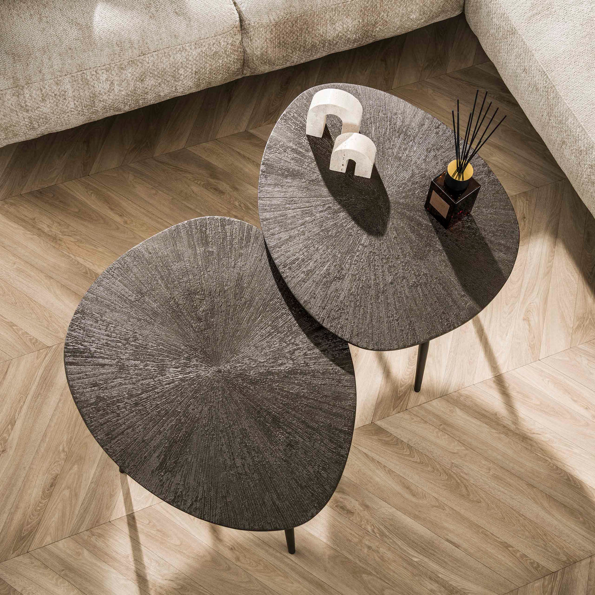 Couchtisch Brown Ray Leaf, 2er-Set