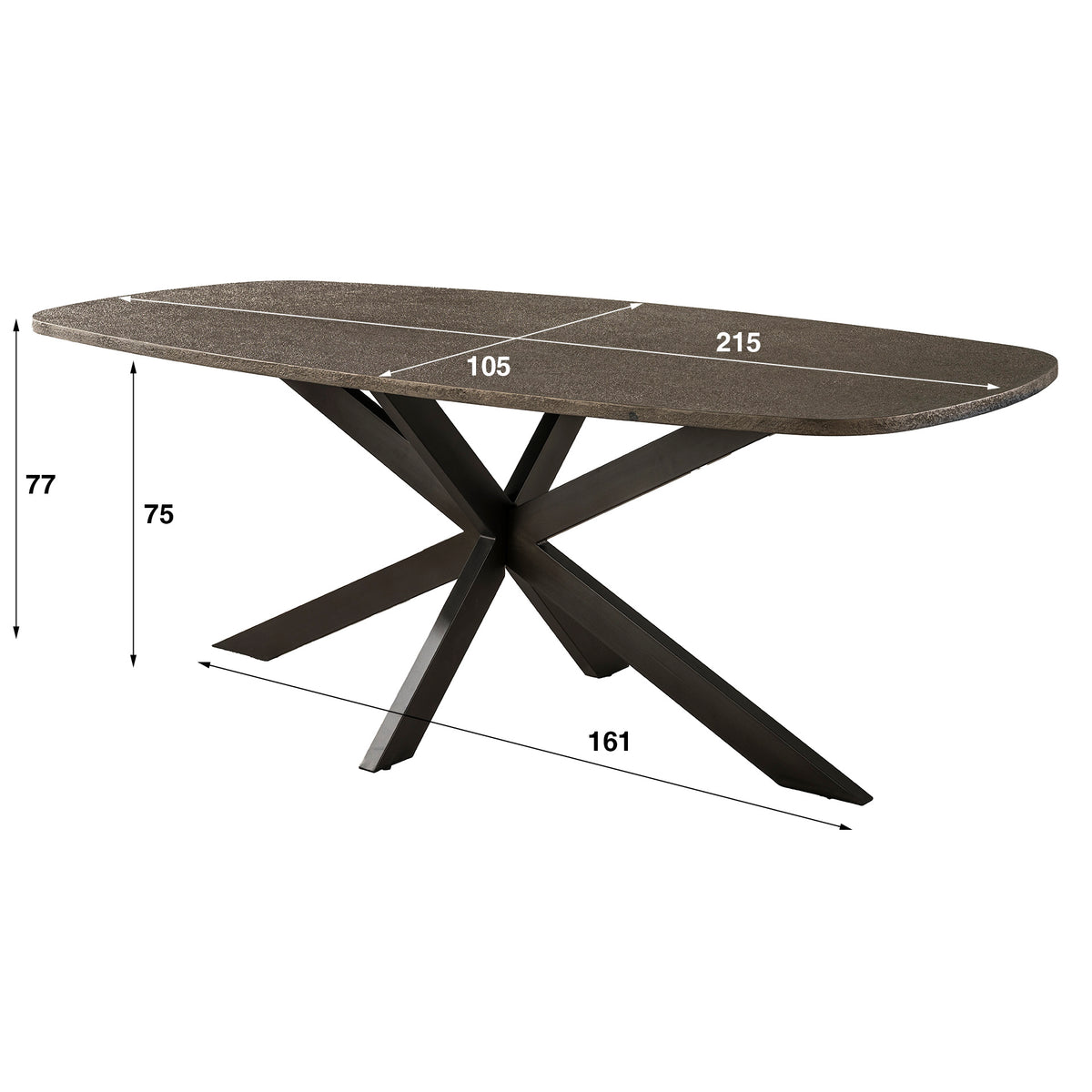 Esstisch Bronvik dänisch oval 215 cm
