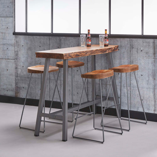 Barhocker Holzplatte 4er-Pack