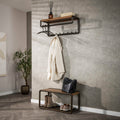 Garderobe Luno Kleiderstange und Hutablage 8 Haken