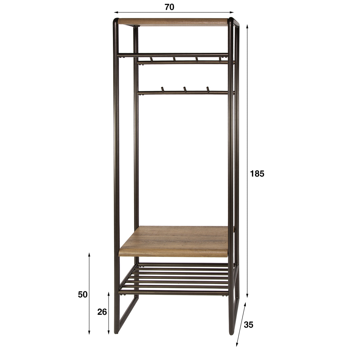 Garderobenmöbel Luno 70 cm
