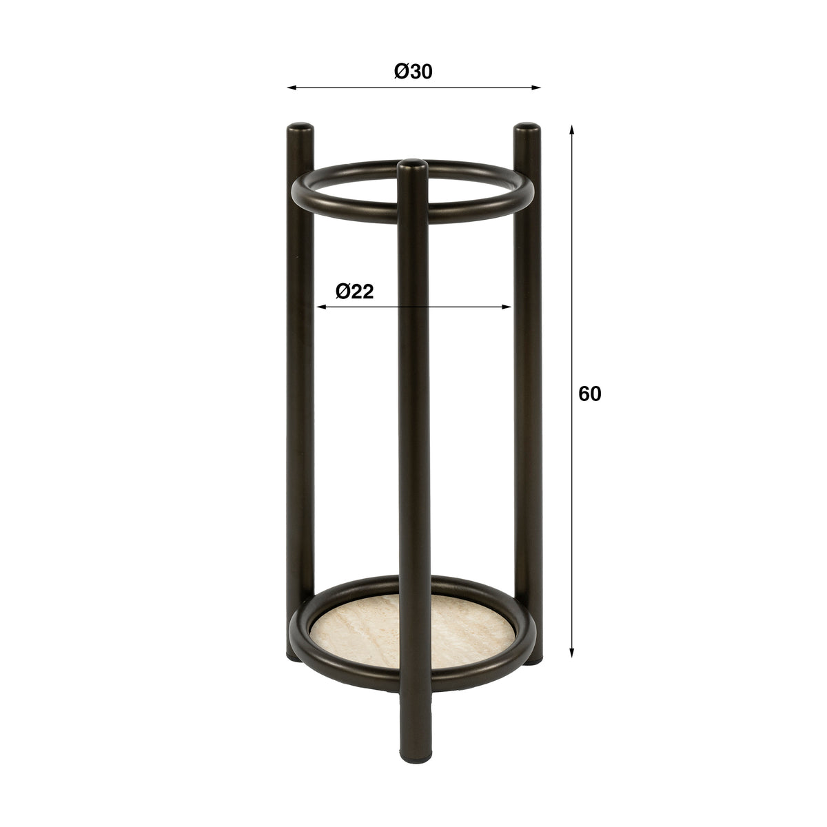 Parasol base Luno round
