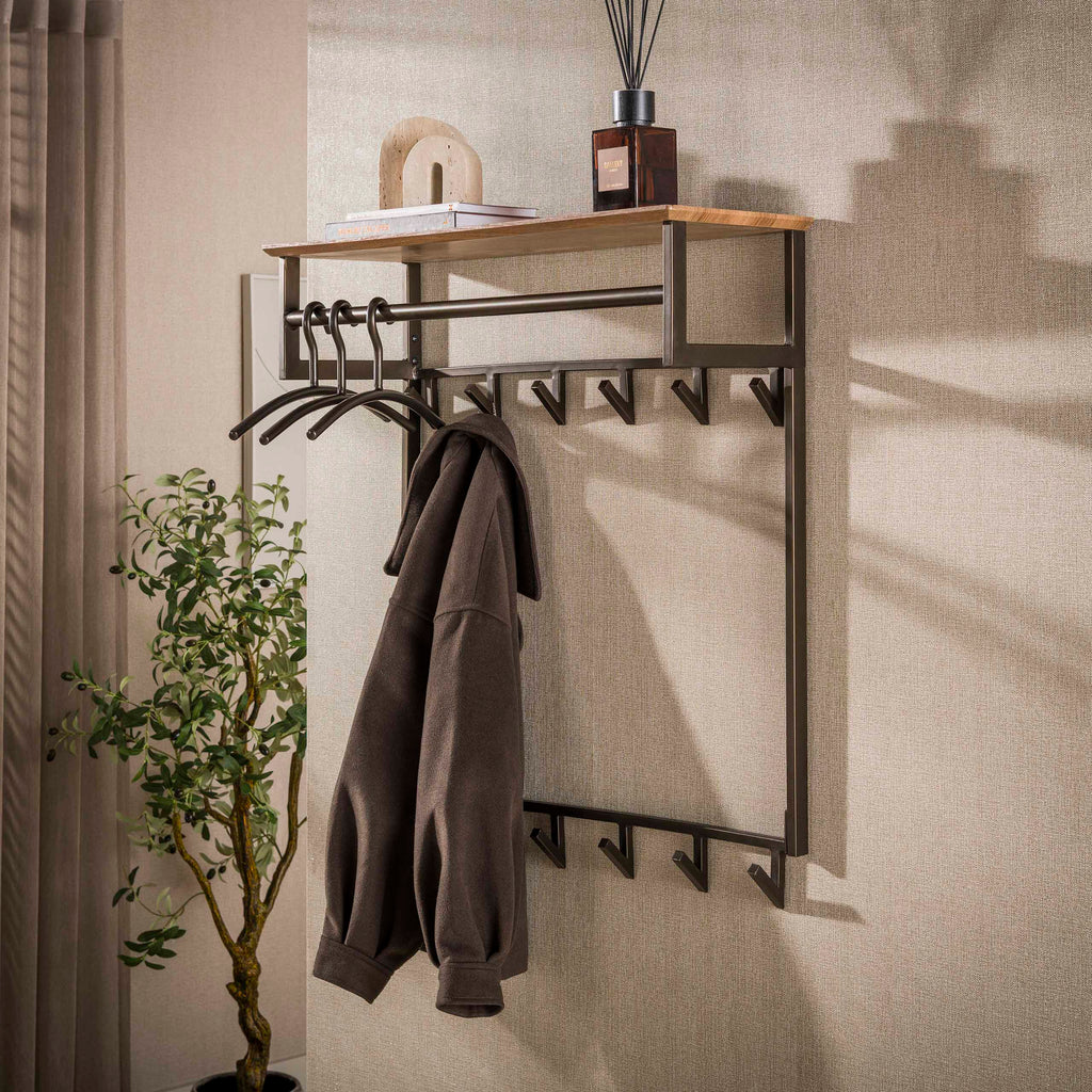 Garderobe Bruno hoch 2x6 Haken