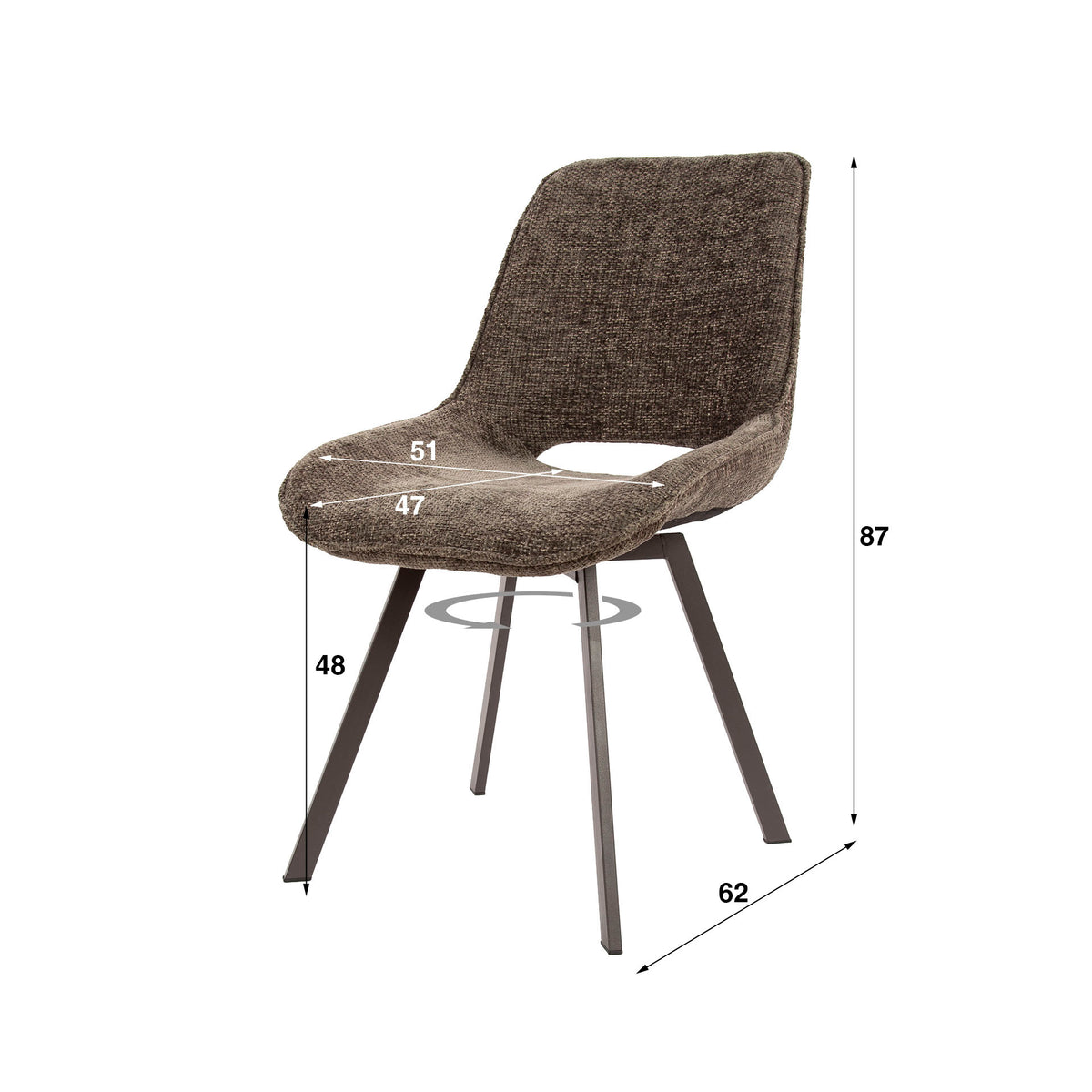 Stuhl Swivel drehbar, 4er-Pack