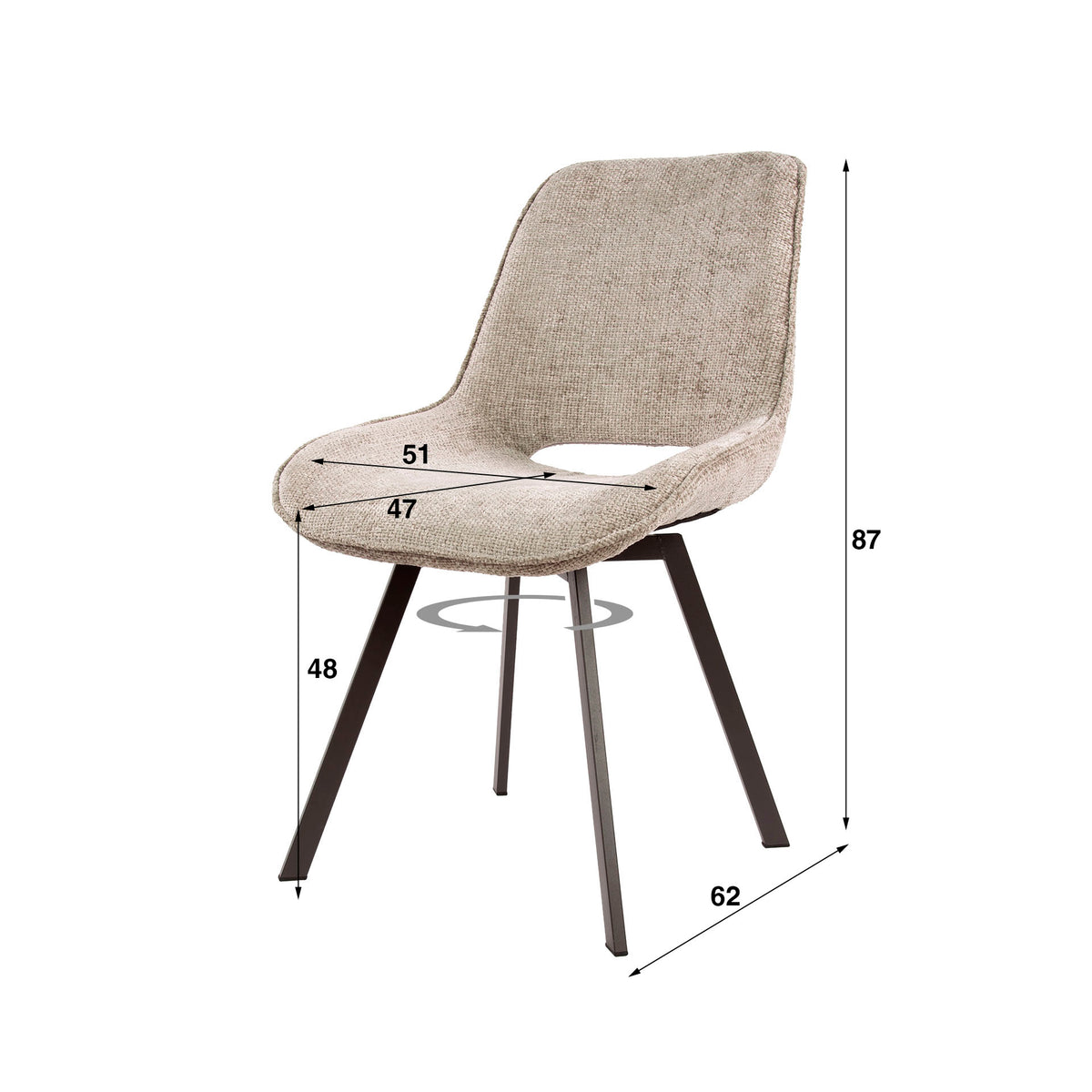 Stuhl Swivel drehbar, 4er-Pack