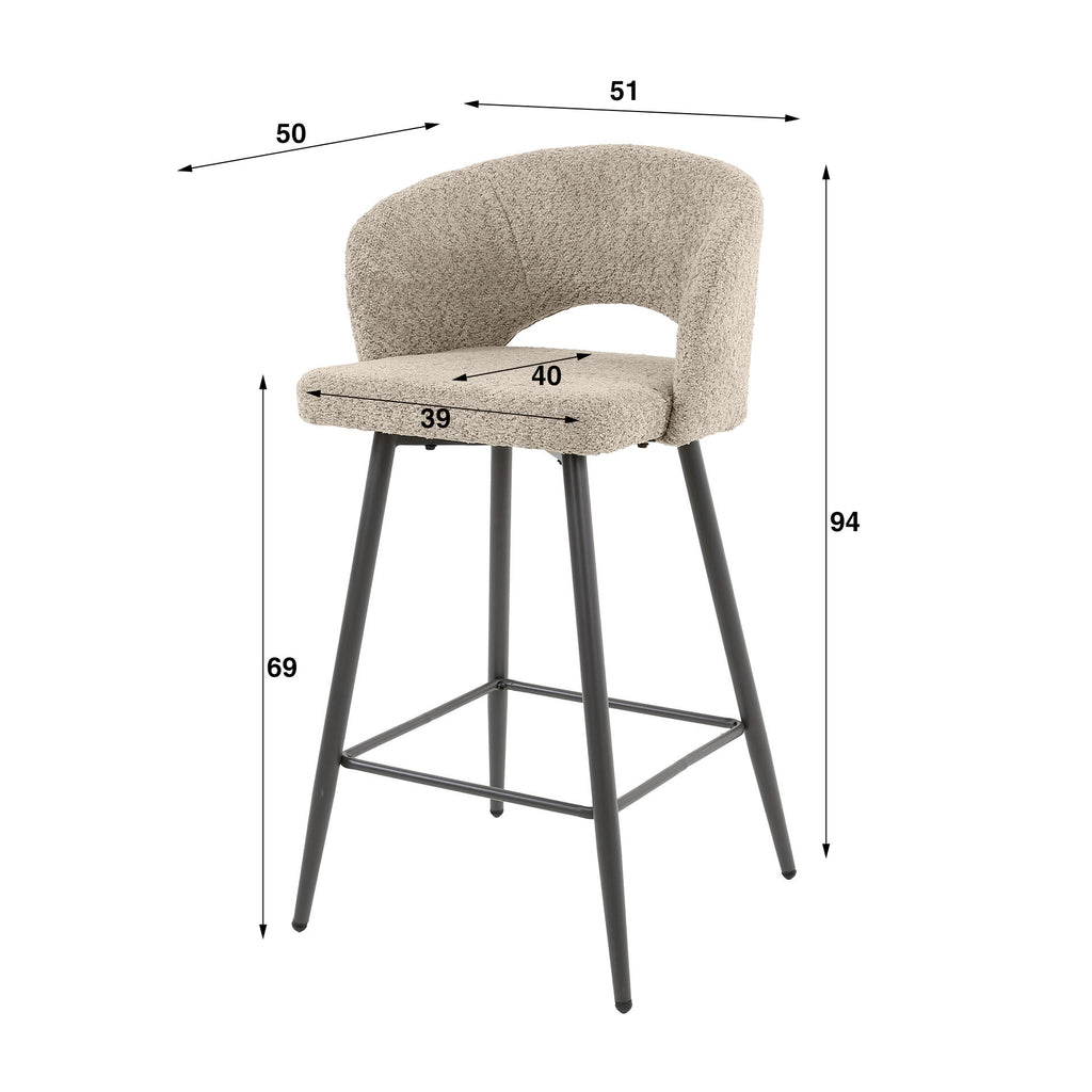 Barhocker Salon 2er-Pack