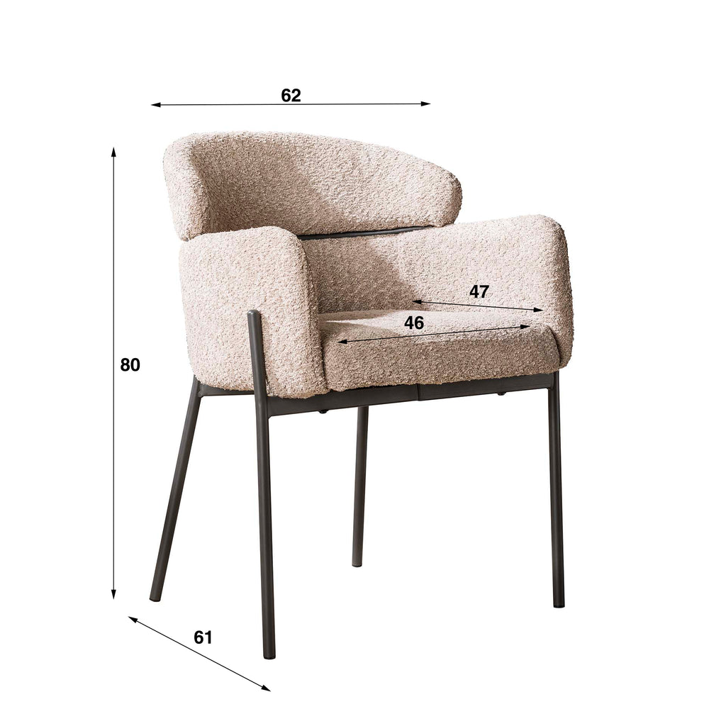 Armlehnstuhl Curva 2er-Pack