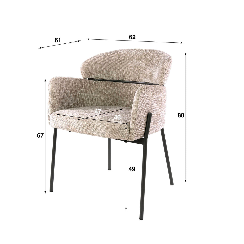 Armlehnstuhl Curva 2er-Pack