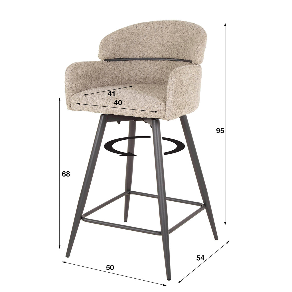 Barstuhl Curva drehbar 2-er Pack