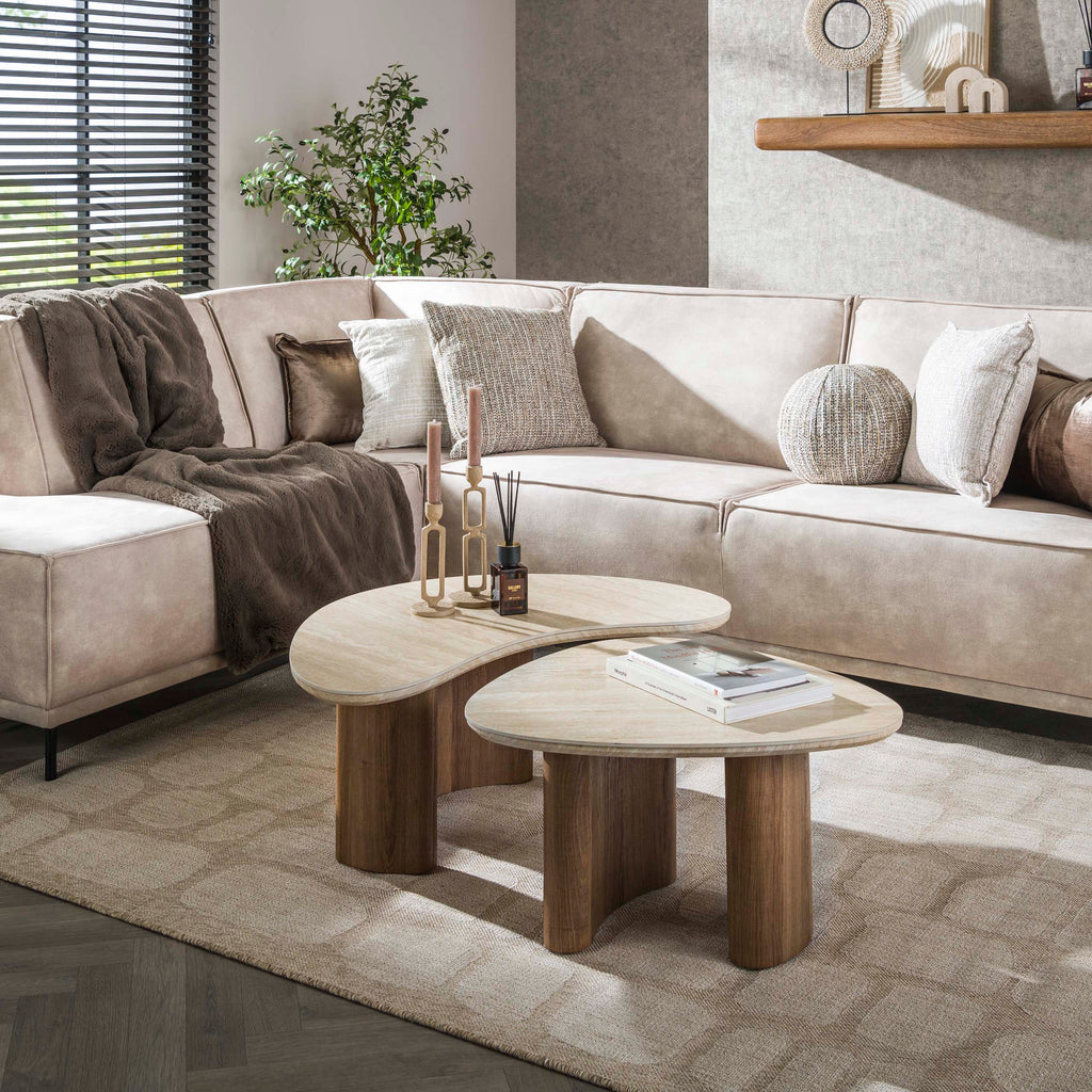 Couchtisch Romano organisch Set aus 2