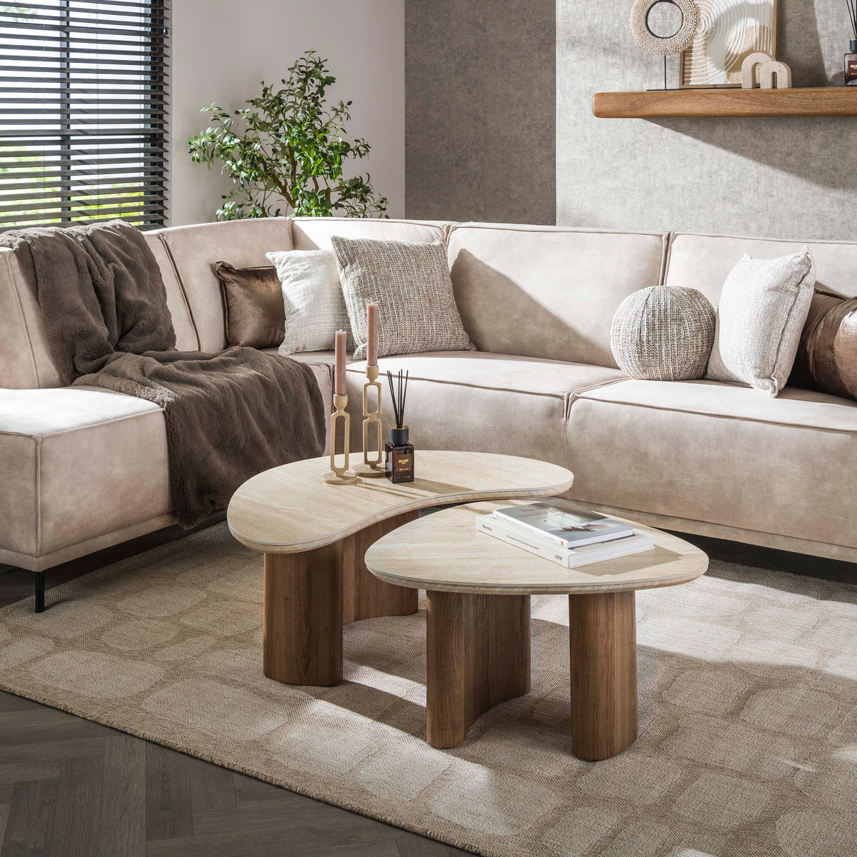 Couchtisch Romano, organisch, 2er-Set