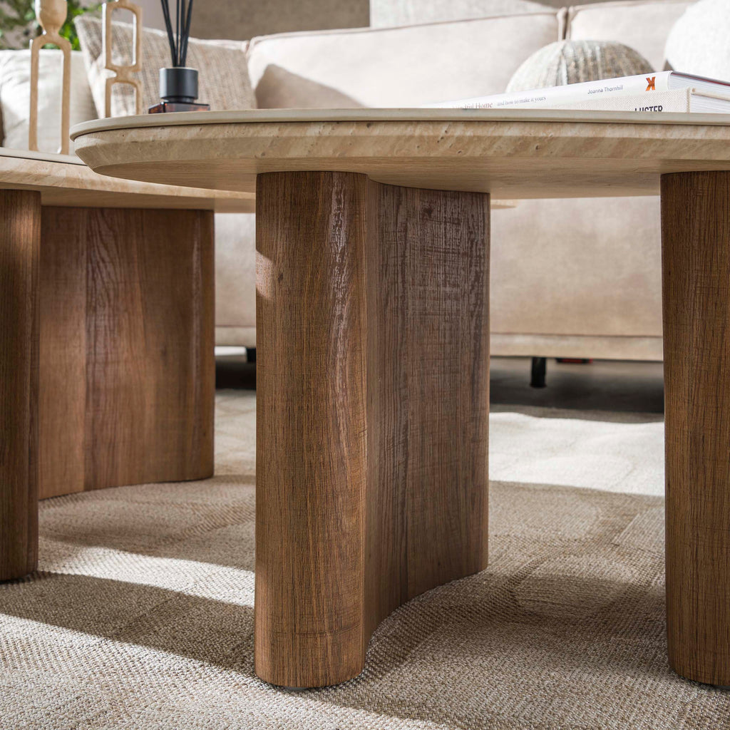 Couchtisch Romano organisch Set aus 2