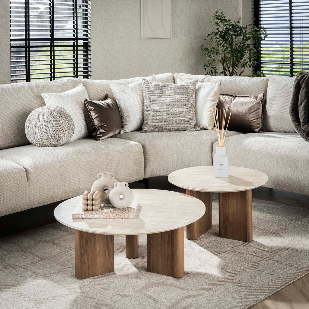 Couchtisch Romano rund Set aus 2