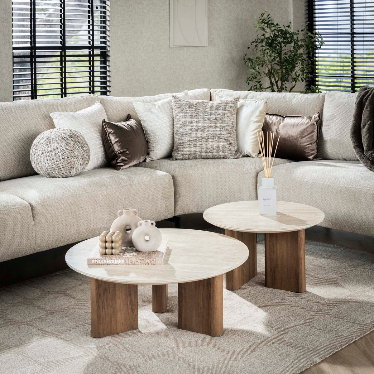 Couchtisch Romano rund 2er-Set