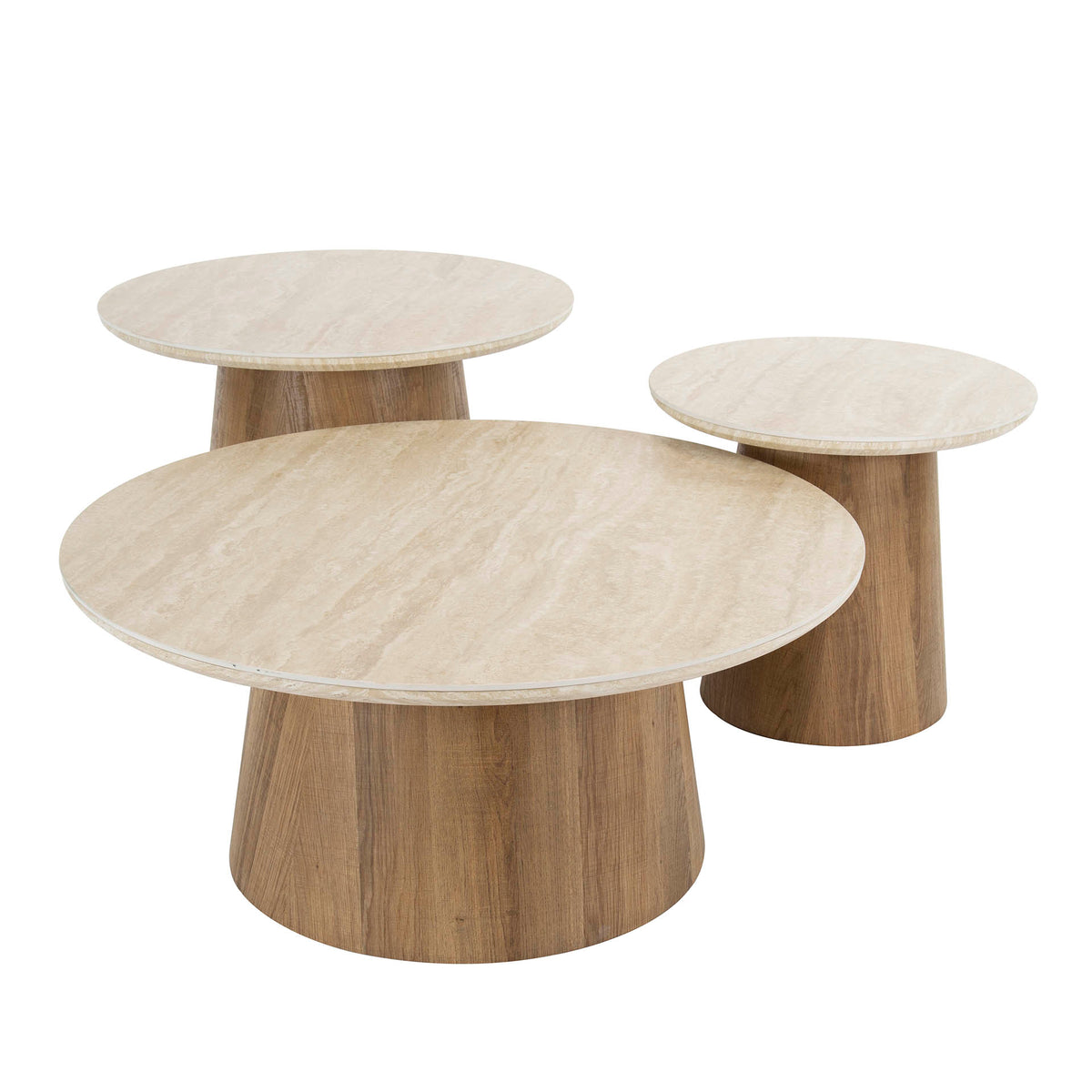 Couchtisch Romano rund, 3er-Set