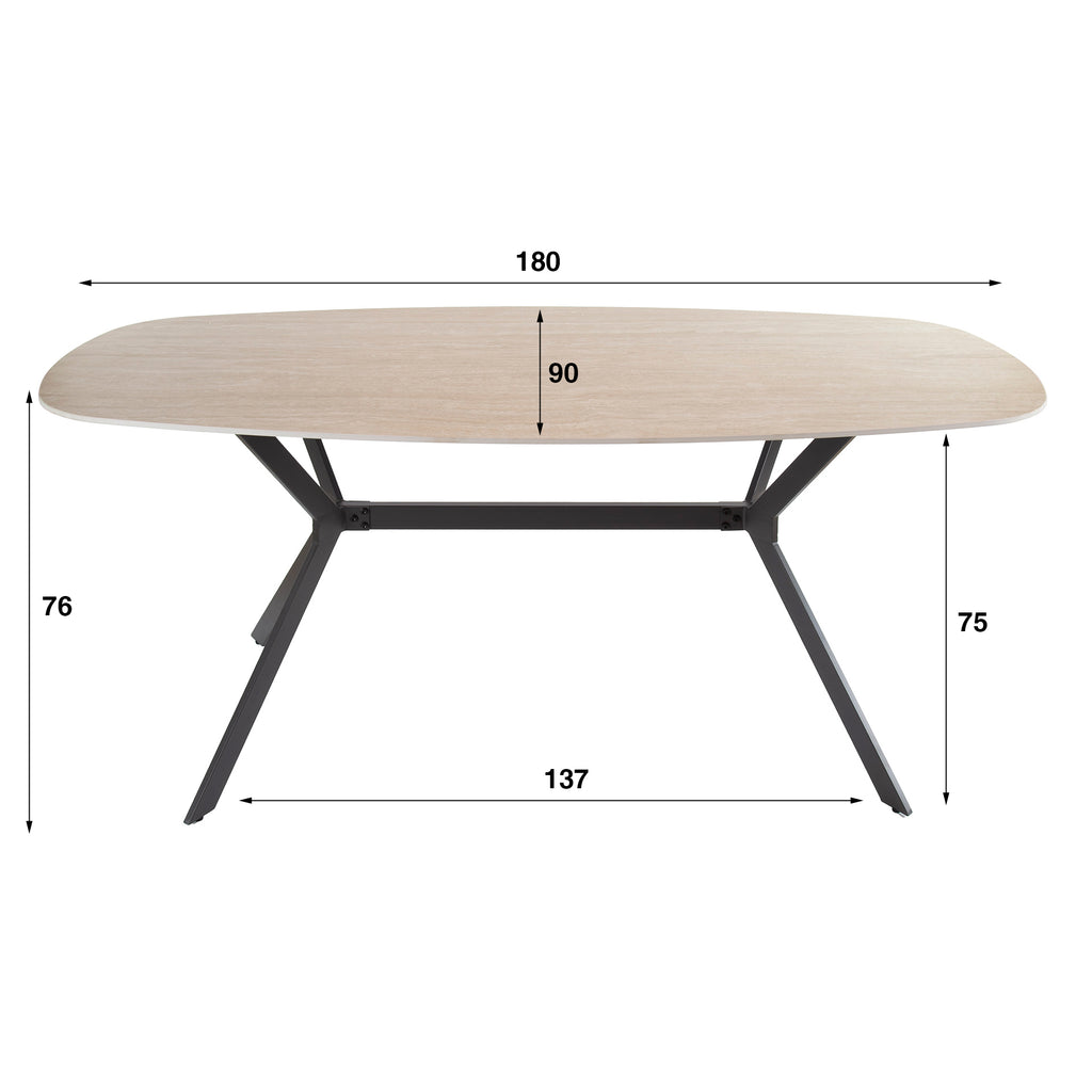 Esstisch Romano dänisch oval 180cm